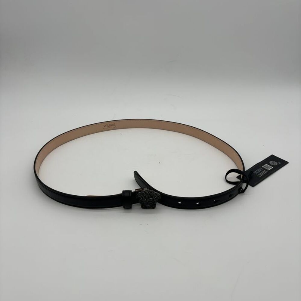 Versace Medusa Crystal Leather Belt